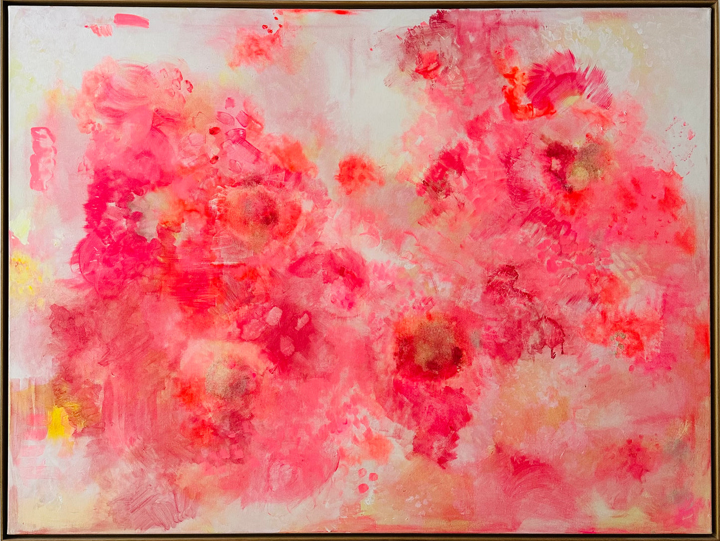 Love Bites, 2022 €7,000 120x100cm acrylic/pastel on canvas oak framed